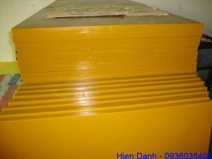 Tấm nhựa PU dày 1 ly, 2 ly, 3 ly, 4 ly, 5 ly, 10 ly, 20 ly cho tới 50 ly 9 Tam nhua pu mau vang 1200mm x 900mm x 35mm