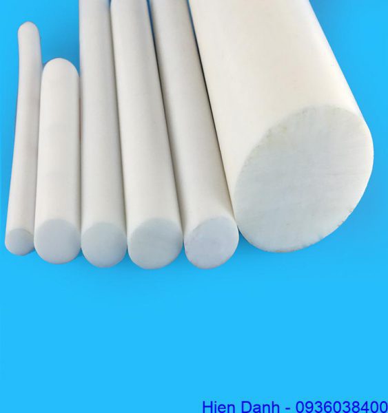 Cây nhựa teflon tròn 15 Cay nhua teflon ptfe nhieu kich thuoc