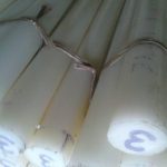 Nhựa PP, PE, UHMW-PE cây tròn phi 20mm, phi 25mm, phi 30mm, phi 35mm, phi 40mm, 45mm, 50 tới phi 200mm 11 Cay nhua tron PP mau trang D80 (phi 80)