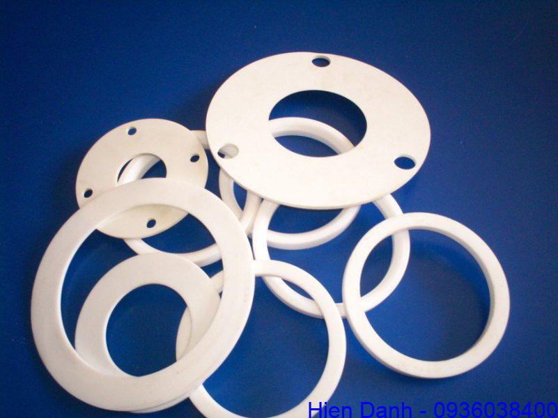 Gia công phớt nhựa chịu nhiệt, chịu mài mòn, chịu hóa chất Teflon, PU, Viton 13 gioang mat bich teflon DN50, DN80, DN100, DN150, DN200