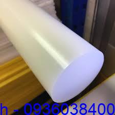 Nhựa PP, PE, UHMW-PE cây tròn phi 20mm, phi 25mm, phi 30mm, phi 35mm, phi 40mm, 45mm, 50 tới phi 200mm 2 Cay nhua tron UHMW-PE D150 (phi 150)