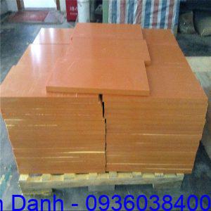Tấm phíp cách điện Bakelite màu cam 14 Gia cong tam phip cach dien bakelite 500x500x10mm