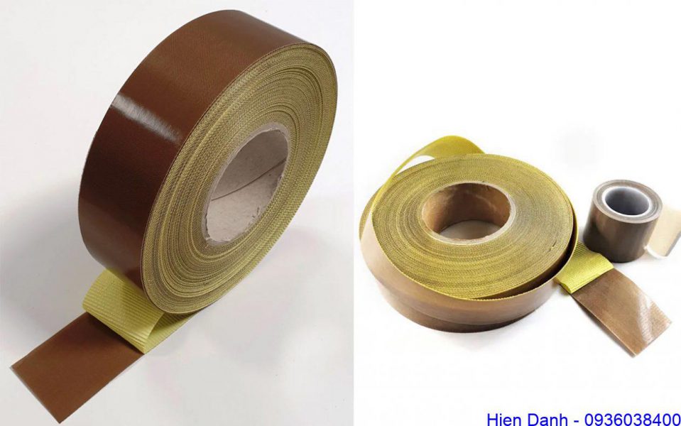 Băng keo sợi thủy tinh teflon ptfe chịu nhiệt 14 Băng keo sợi thủy tinh teflon ptfe 10mm