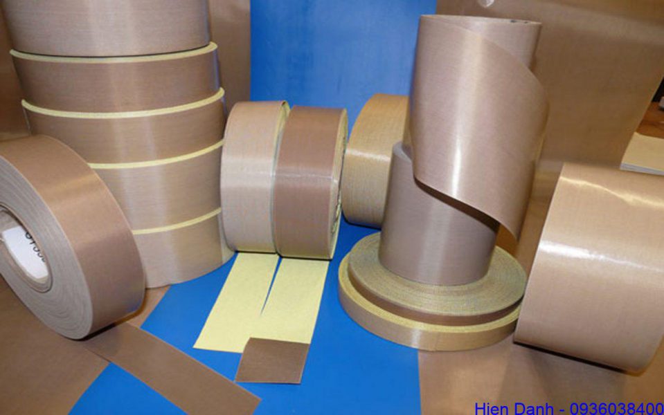 Băng keo chịu nhiệt teflon ptfe tape 16 Băng keo sợi thủy tinh teflon ptfe chịu nhiệt