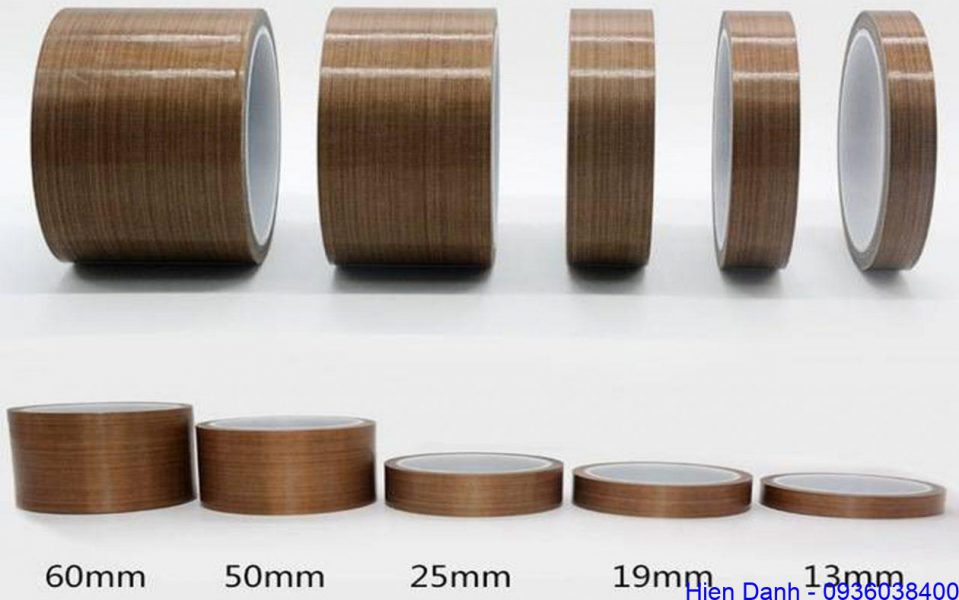 Băng keo chịu nhiệt teflon ptfe tape 12 Băng keo teflon ptfe dày 0.13 và 0.18mm