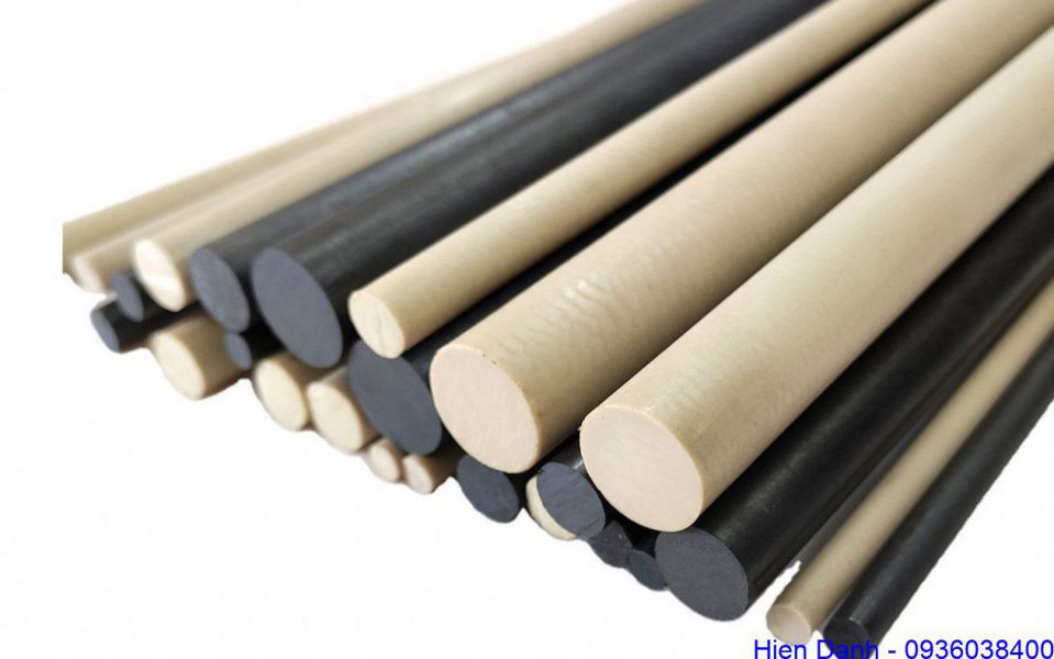 Nhựa PEEK cây tròn phi 18, 20, 25, 30, 35, 40, 45, 50, 60, 70, 80, 90, 100 tới 200mm 2 Cây nhựa Peek tròn màu đen, màu nâu đủ kích thước