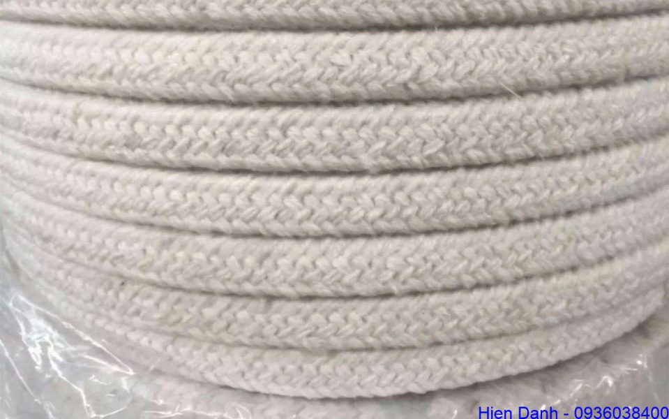 Dây tết amiang chịu nhiệt 10 Dây sợi tết amiang chịu nhiệt