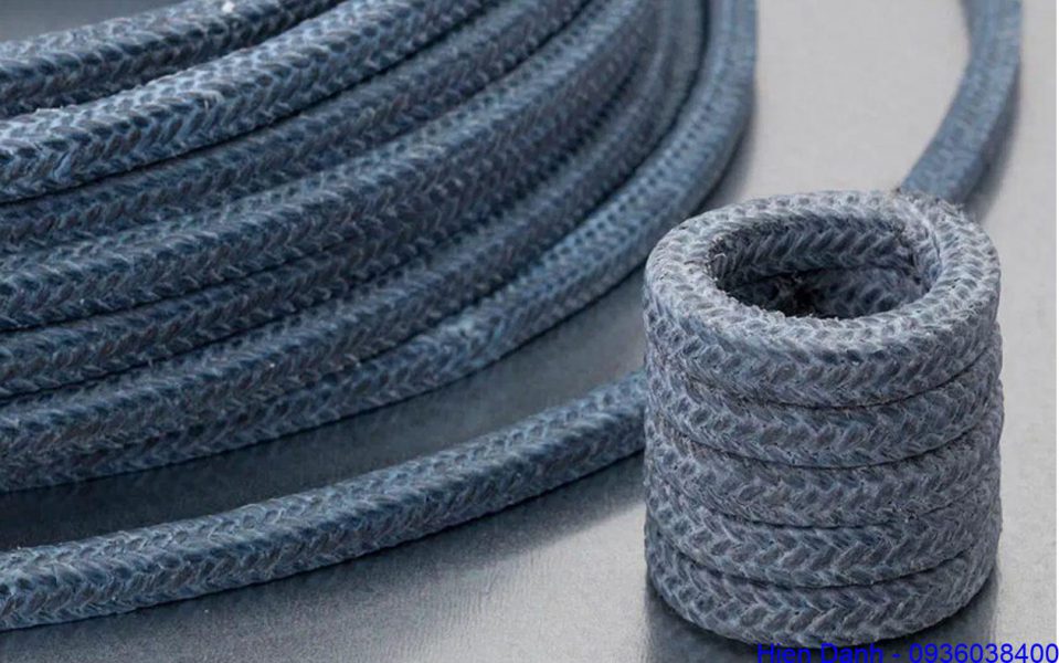 Dây sợi amiang tẩm chì chịu nhiệt 15 Dây tết chèn amiang phù chì