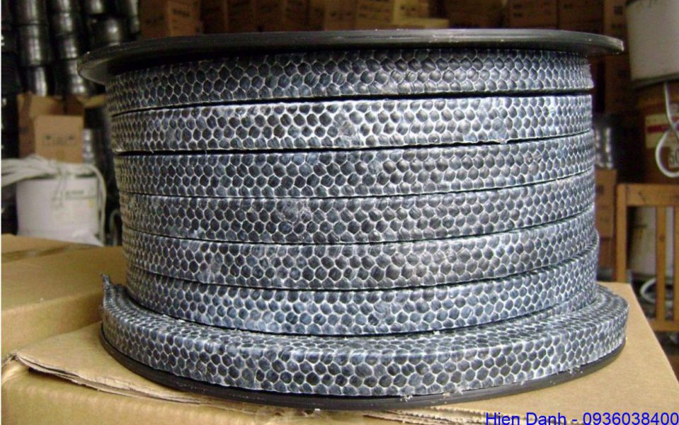 Dây tết chì graphite chịu nhiệt 11 Dây tết chèn chì graphite chịu nhiệt vuông 8x8