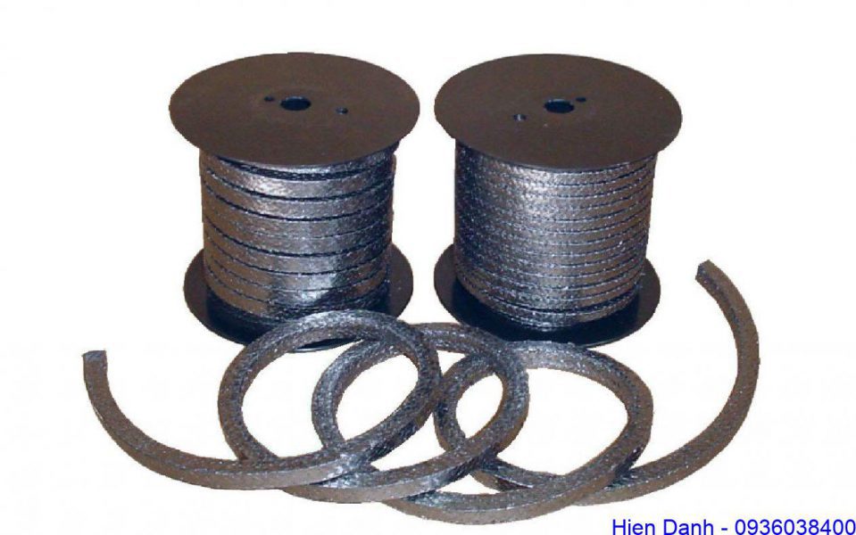 Dây tết chì graphite chịu nhiệt 18 Dây tết chèn chì graphite cuộn 10kg