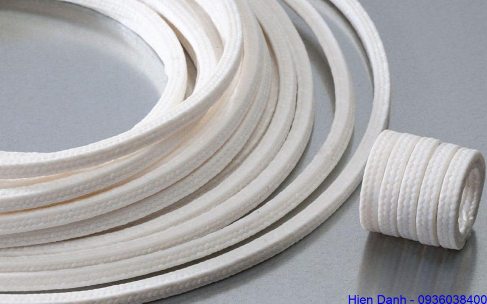 Dây tết teflon ptfe chịu nhiệt 14 Dây tết chèn teflon ptfe trắng sẵn kho