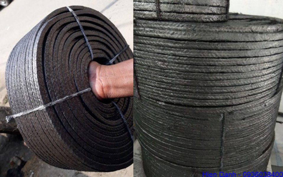 Dây sợi amiang tẩm chì chịu nhiệt 12 Dây thừng amiang tẩm chì