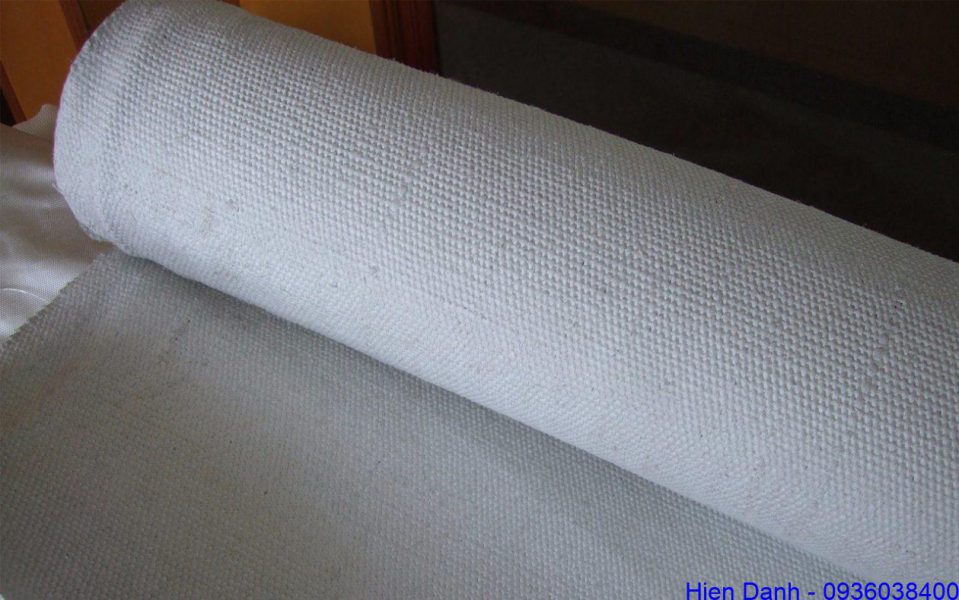 Vải amiang chống cháy chịu nhiệt 16 Vải amiang chống cháy chịu nhiệt dày 5mm