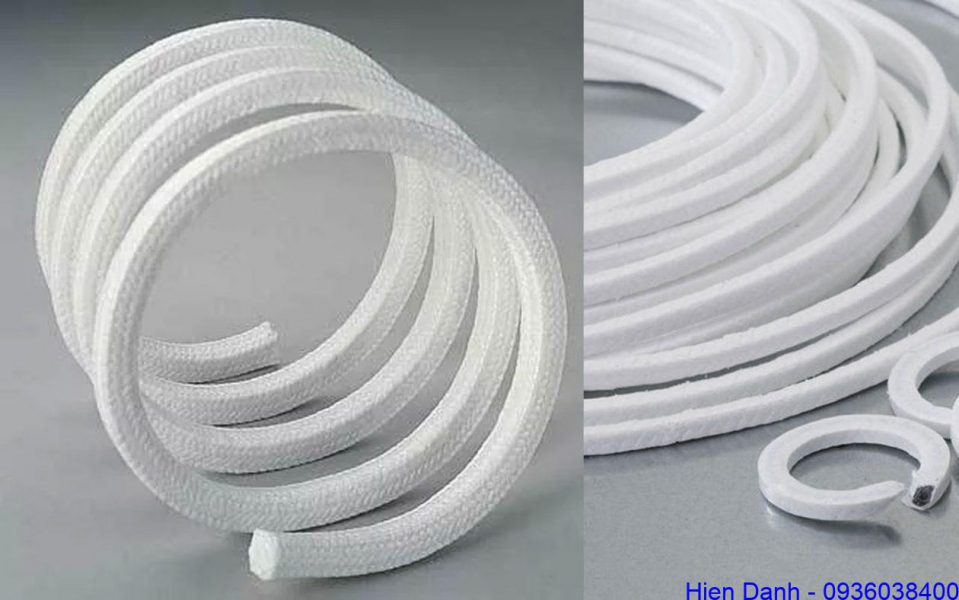 Dây tết teflon ptfe chịu nhiệt 12 Dây, sợi tết teflon ptfe