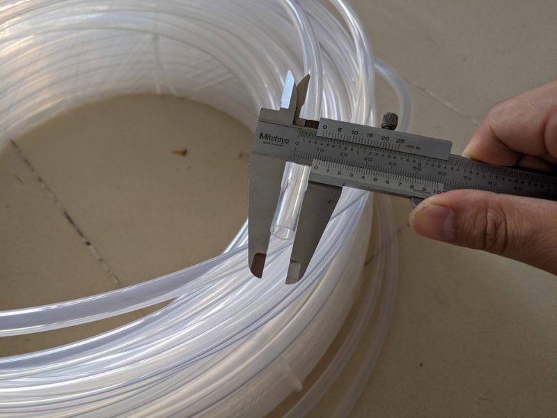 Ống teflon phi 2x4, 4x6, 6x8, 8x10, 10x12 chịu nhiệt màu trắng trong 11 Ong teflon phi 10 D10