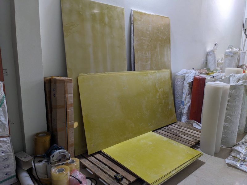 Tấm Phíp Vàng Epoxy Dày 0.5, 1, 1.5, 2, 3, 5, 10 tới 50mm 19 Phip thuy tinh 1000 x 2000